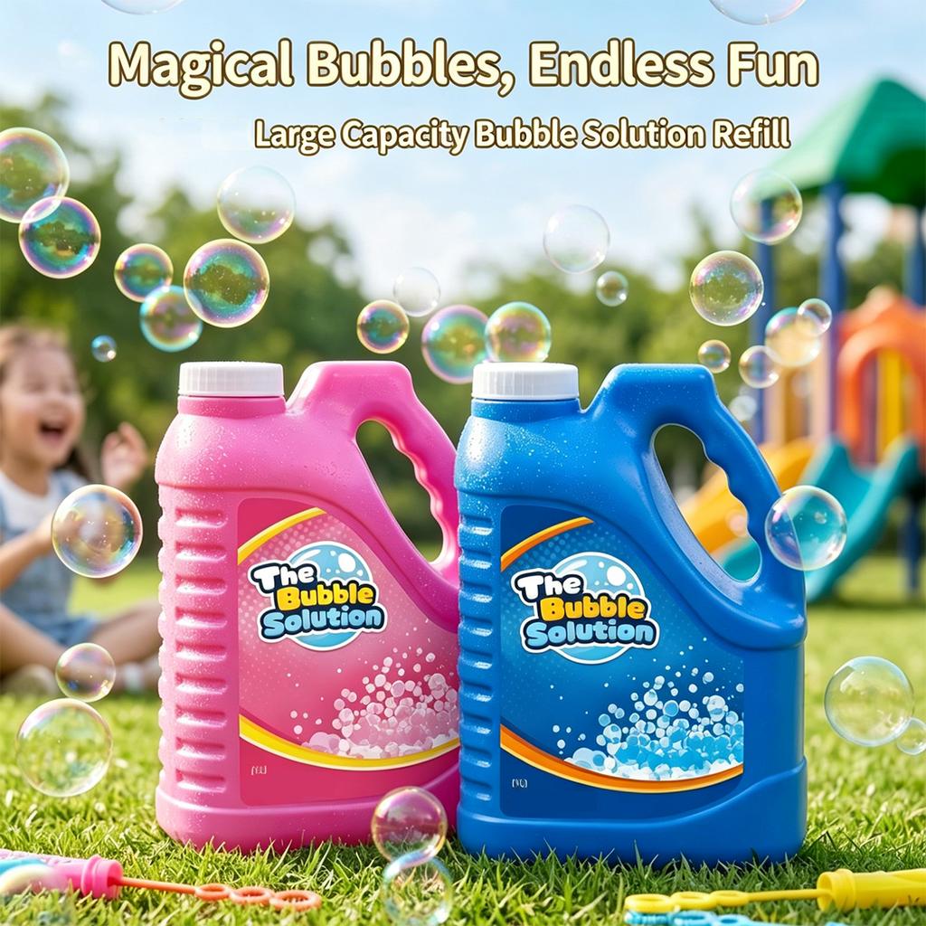 Bubble Solution Refill 500Ml Non-Toxic Liquid For Kids Safe Bubble Machine Refill Gentle Formula For Outdoor Fun