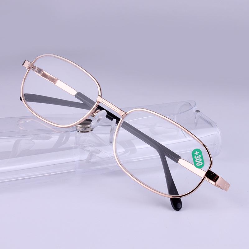 

Strength Presbyopic Metal Frame Reading Glasses - Unisex Resin Lens, New Styles +350