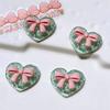 10 Pcs New Cute Cartoon Transparent Heart Shape Butterfly Junction Resin Scrapbook Diy Jewellery Hairpin Accessories Craft A60