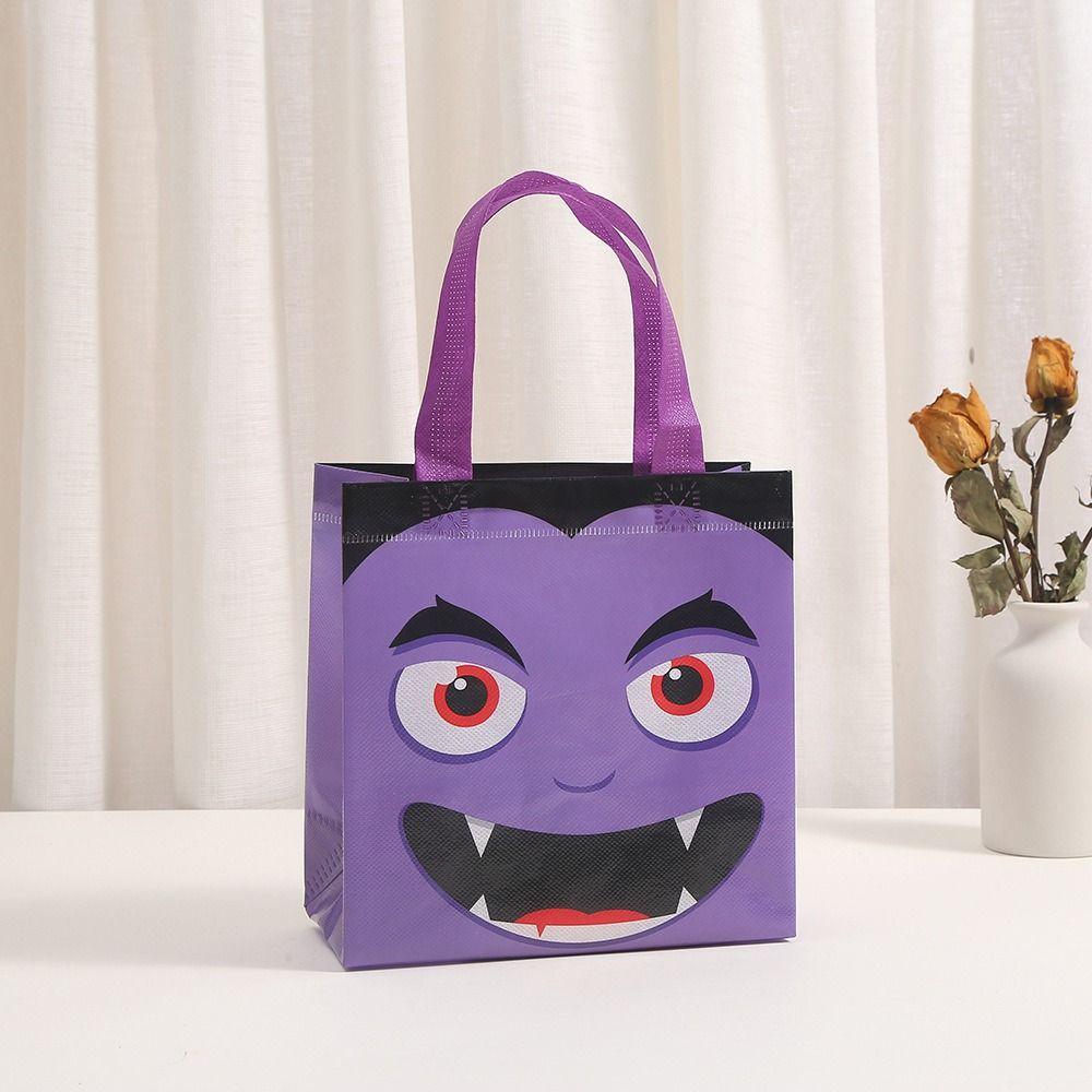 4PCS Waterproof Non Woven Tote Bag Non Woven Treat Bag Fun Candy Gift Bags  Trick or Treat