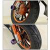2 pezzi in titanio bruciato per telaio di motocicletta, forcella anteriore in alluminio, protezione anti-schiacciamento in fibra di carbonio per moto e scooter