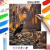 Halloween Raven Skeleton Ruins Digital Oil Painting Coloring Painting Hand Painting Home Decoration
