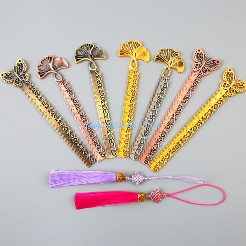 R6FF Bookmarks Ruler Delicate Design, Elegant Measuring Ruler Reading Bookmarks