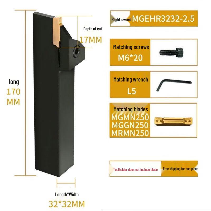 CNC External Turning, Grooving & Cut-Off Tool Holder