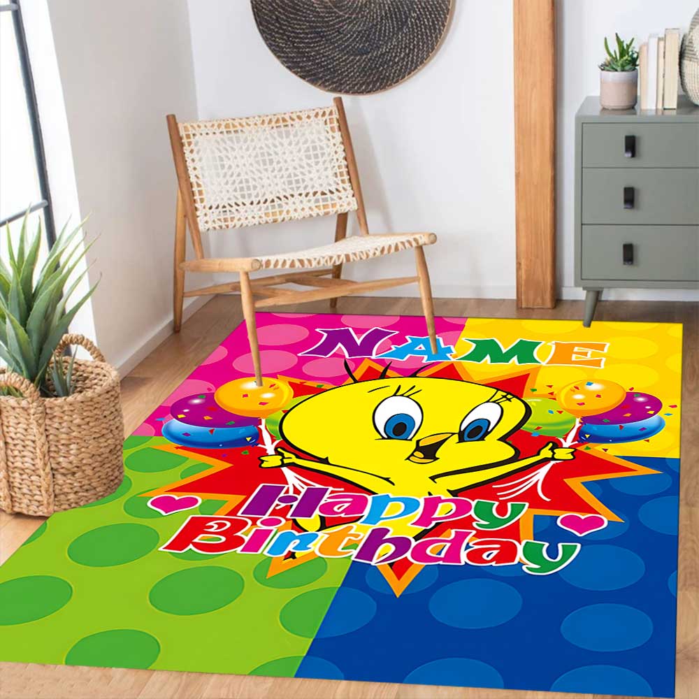Warnermedia (5) Customize your name rug, office chair cushion, home bedroom living room gift.