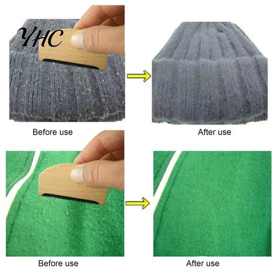 Fabric Pill Remover Cashmere Comb Wooden Sweater Fuzz Wool Pilling Scraper Clothes Fluff Defuzzer Lint Removal Cleaning Brush for Portable