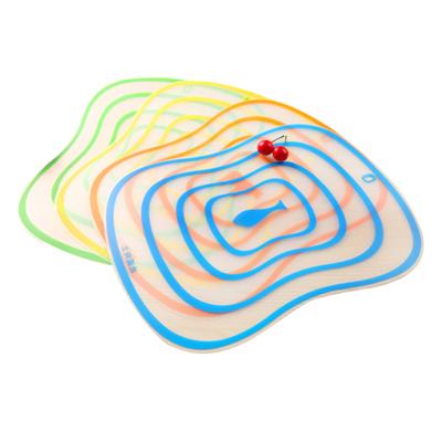 4 Pcs Kitchen Plastic Chopping Block Cutting Board Non-slip Frosted Breadboard