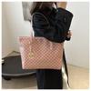 New Large Capacity Commuter Tote Bag Faux Leather Shoulder Handbag for Women Students CLE