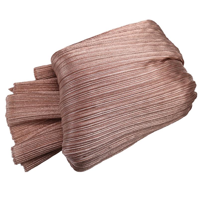 Metallic Pearl Pleated Yarn Fabric for Sculptable Wedding and Stage Floral Design