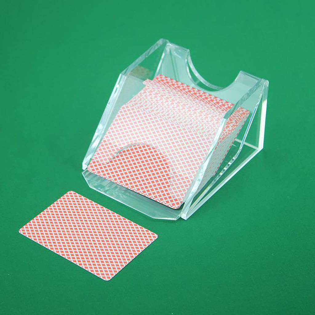 1 Deck Acryl Spielkarten Auslege-Schuh Spielkarten Mischer Poker Dealer Ausrüstung und Spielzubehör Langlebig