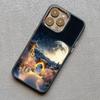 Castle Under Moonlight Luxury Silicone Phone Case For iPhone 13 12 11 Pro Max 14 8 7 Plus SE2 X XR XS 15 14 Pro Max Mobile Case