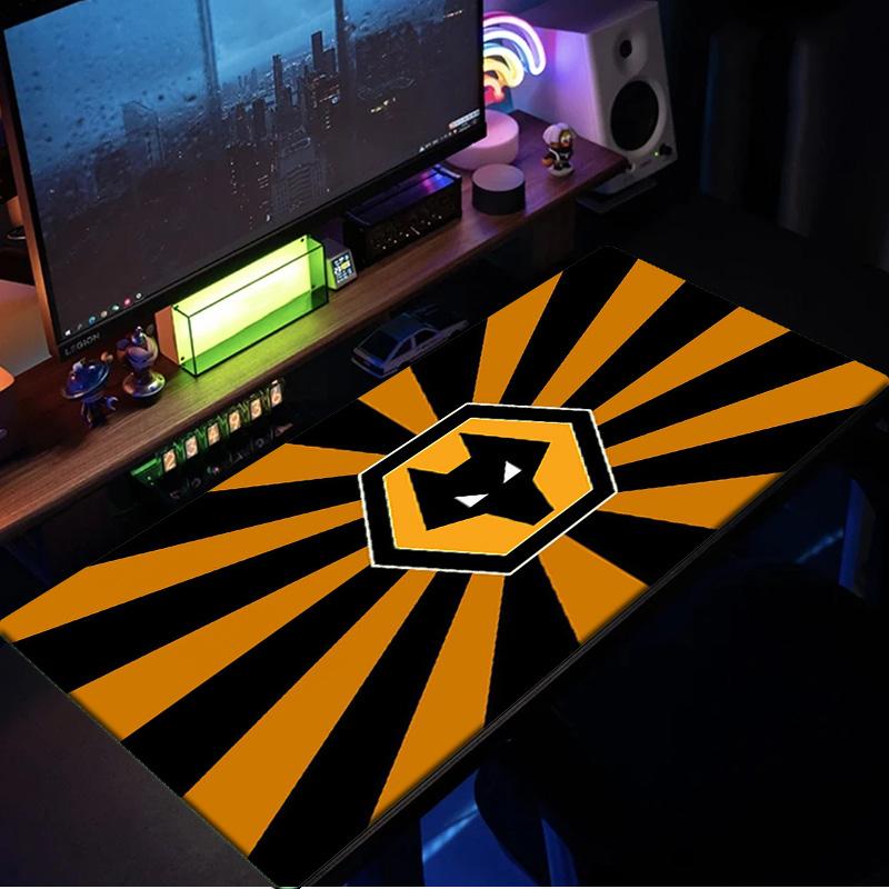 Flammende Wölfe Emblem Wanderer Mauspads, Gummibasis, Mauspads für Gamer und Bürogebrauch, Gaming Schreibtisch , Leicht zu reinigende Matte Weihnachtsgeschenke für Fans
