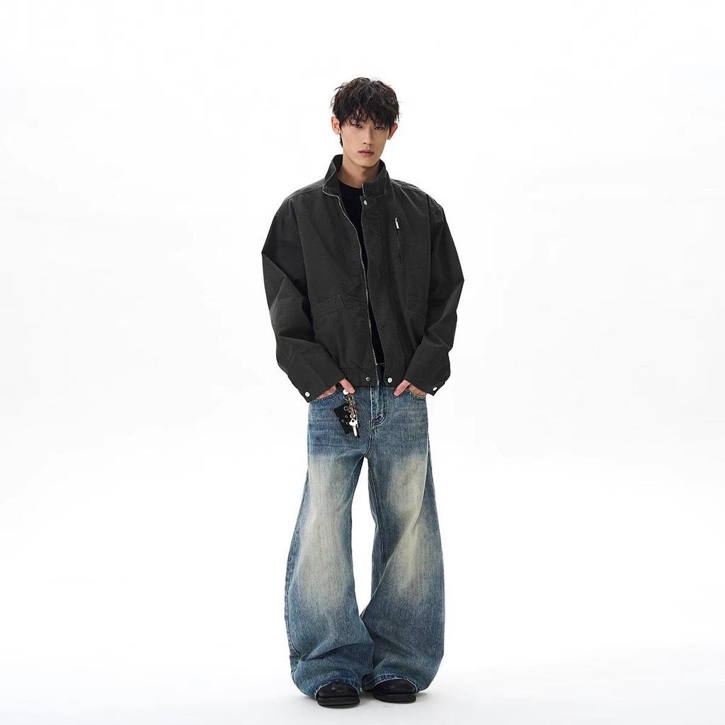 Men's Retro Spring Barnstormer Bomber Jacket with Stand-Up Collar