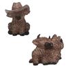 Highland Cow Statue Small Modern for Fireplace Table Centerpiece Entrance