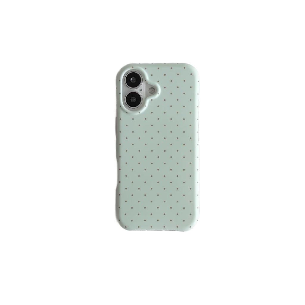 Girly Heart Frosted Polka Dot Case, Compatible with iPhone 14 Pro Max, 15, 16.