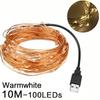 2/5/10/20M USB LED String Lights for Xmas Garland Party Wedding Home House Decoration Christmas Tree Flasher Fairy Lights