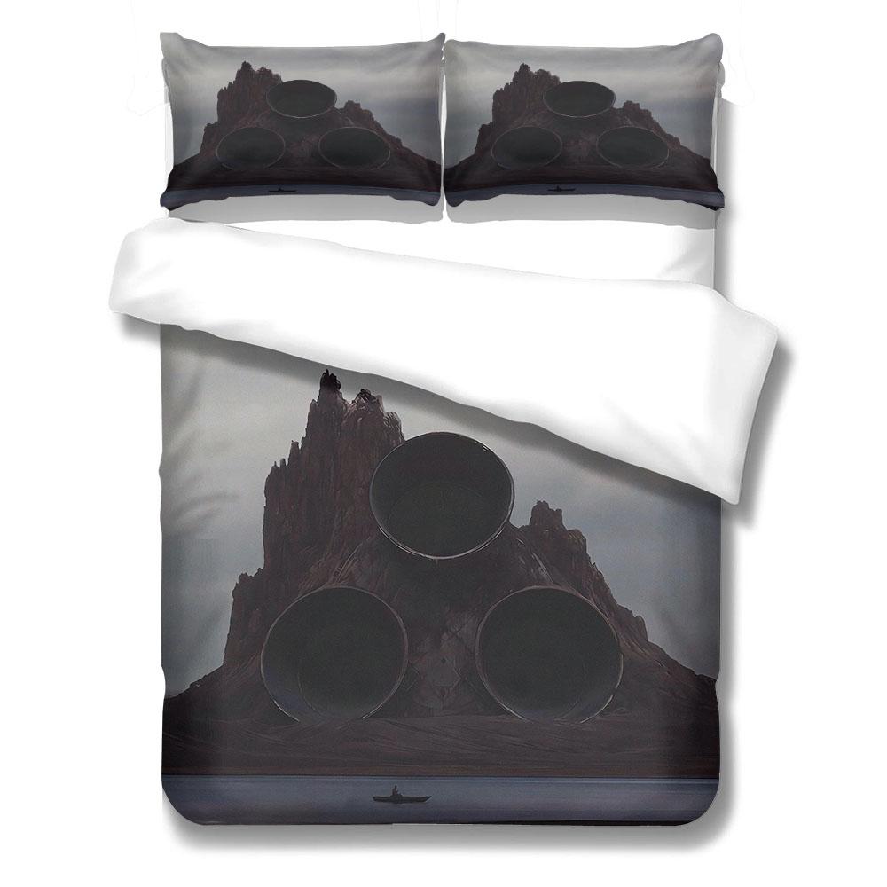 Vulkanausbruch Bettwäscheset King Queen Double Full Twin Einzelgröße Bettbezug Kissenbezug Bettwäscheset