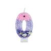 Gradiente Roxo Vela de Aniversário 1 Ano Sereia Vela de Aniversário para Bolo Brilhante Concha de Peixe Marinho Topper de Vela para Decoração de Festa
