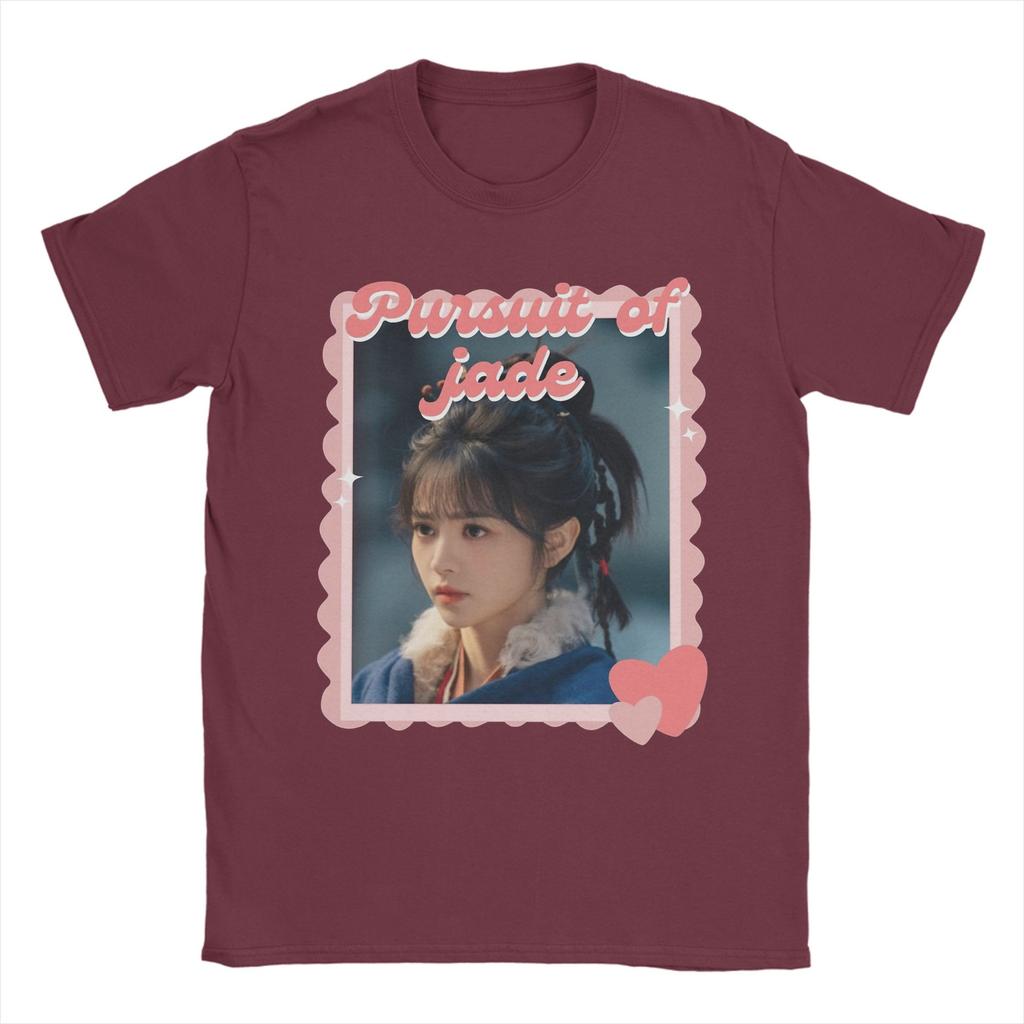 Unisexs TShirt Pursuit of Jad Chinese Funny Pure Cotton Tees Short Sleeve T Shirt Round Collar Clothing Graphic Printed