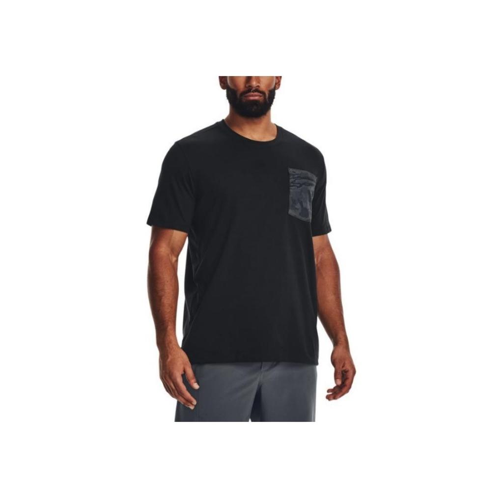 Under Armour Solid Color Round Neck Pullover Breathable Loose Outdoor Sports Short Sleeve T-Shirt Men Tops 1376204-001