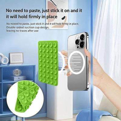 1Pc Backed Adhesive Sucker Pad For Fixed Pad Double Side Silicone Suction Pad For Mobile Phone Fixture Suction Cup