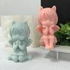 1 Pcs 3D Prayer Angel Silicone Molds Scented Candle Plaster Mold DIY Epoxy Resin Gypsum Form Ornament Mould Home Decoration