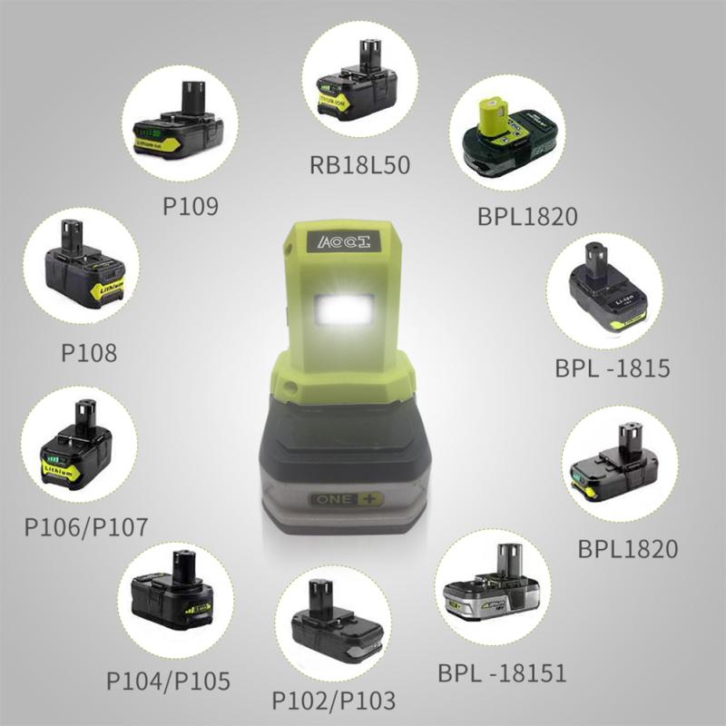 Portable Power Source Li-ion With Lighting Function Dual Usb Output+ Dc Output Compatible For Ryobi