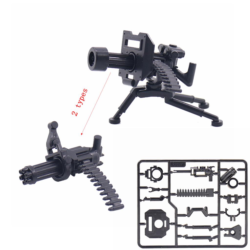MOC Militär SWAT Waffe WW2 Spielzeugpistole Sandsackkanone Bausteine Ziegel Spielzeug für Kinder Kinder Geschenke DIY Spielzeug Militär