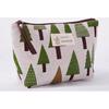 Large Capacity Canvas Wash Bag Fabric Zipper Coin Purse Convenient Travel Storage Bag