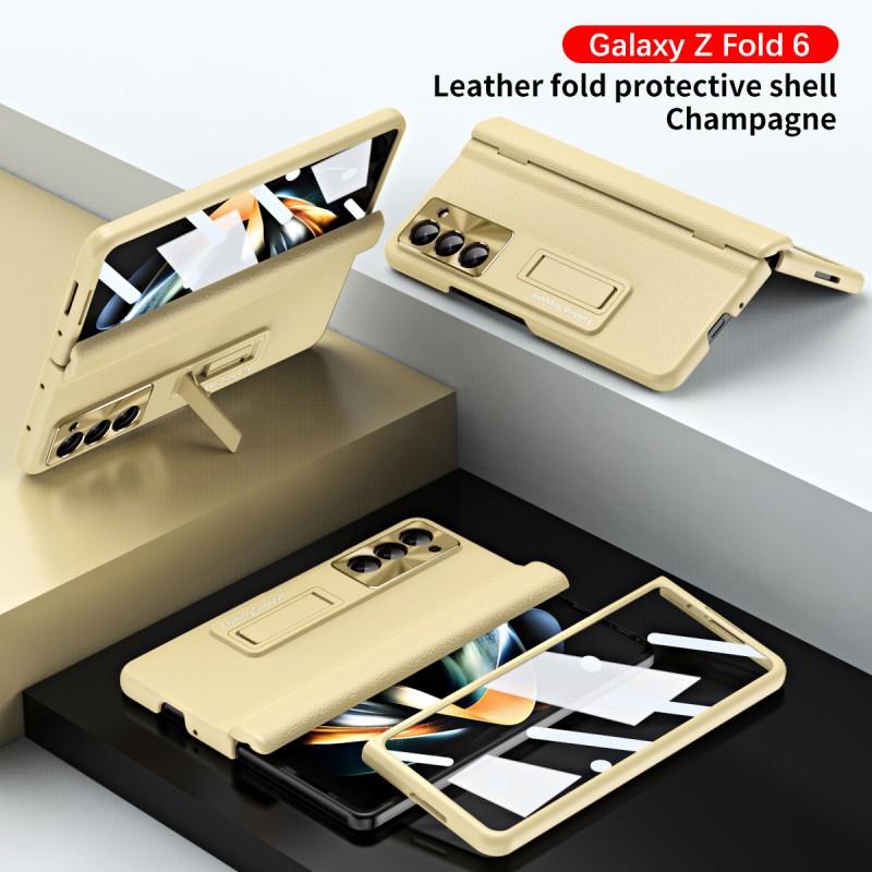 Foldable Phone Case Galaxy Z Fold 8 Ultra 7 6 5 With Pen Slot Stand Kickstand PU Leather Cover Shockproof Full