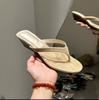 Fashion 2025 New Female Summer Round Toe Ladies Wedges Heeled Slippers Sandals Fashion Wedges Slippers Slides Shoes for Women Flip Flops