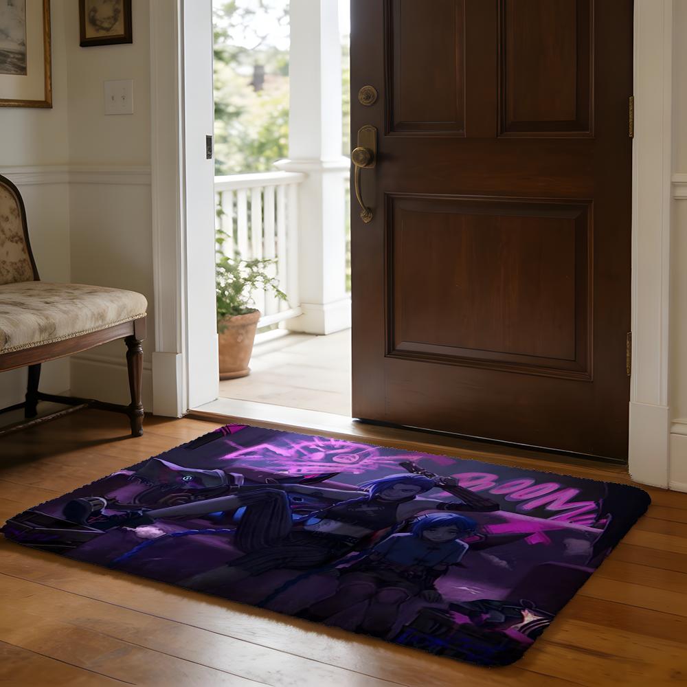 Floor Mat Soft Flannel Rug Non Slip Absorbent Mat for Bathroom Bedroom Home Decor Cool Anime J JinxS