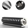 Car Temporary Parking Number Plate Black Aluminium Alloy Material Roller Adjustable Car Parking Plate Car Supplies