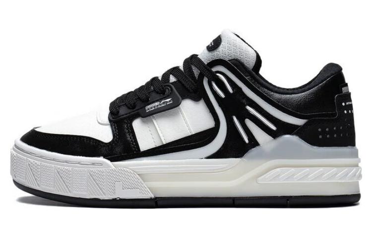 Li Ning Morning Glow Morning Glow Height Increasing Low top Skateboard Shoes Women s White Black AGCS354-2 37