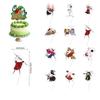 Themed Party Tableware Decoration,Birthday Theme Party Decoration Banner Pull Flag Cake Flag Balloon- Set