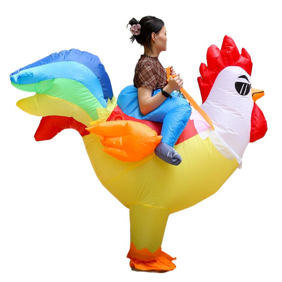 In 2025, the New Best-selling Colorful Rooster Character Costume for Halloween, Funny Stage Performance Costumes, Company Team-b