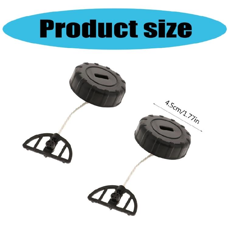 Pack Of 2 Replacement Petrol Fuels Oil Caps Suitable For MS180 MS170 MS018 MS017 Chainsaws Easy To Install Black Plastic