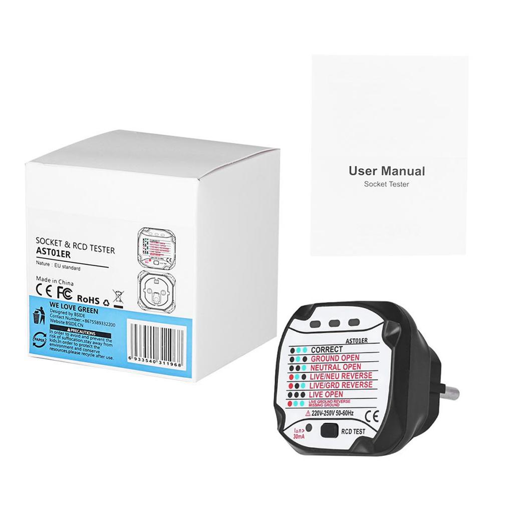 BSIDE AST01 Portable Professional Automatic Electric Socket Tester Detector