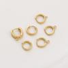 Handmade 14K Gold-Plated Round Earrings - Exquisite Copper Jewelry Accessories