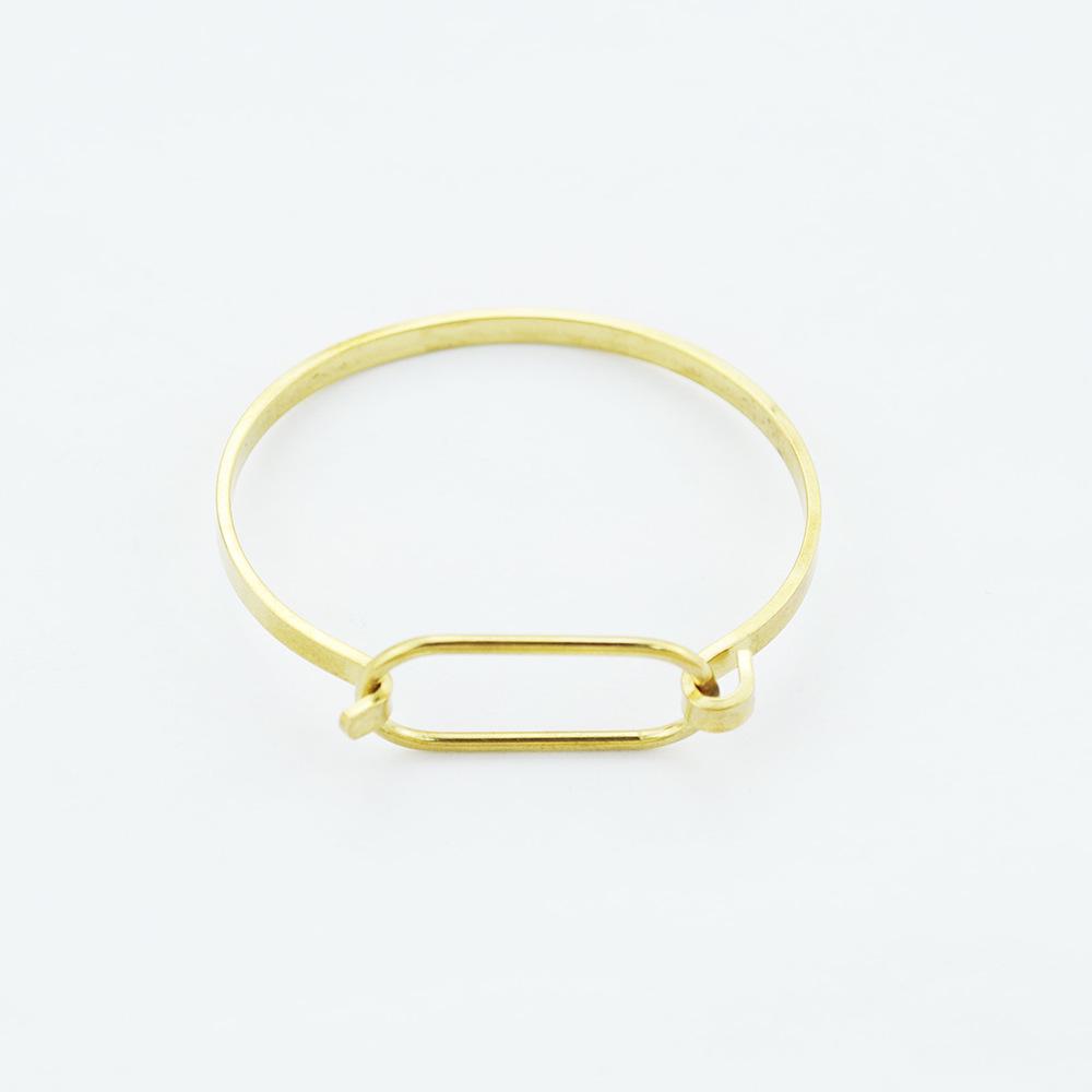 Japanese-Korean Retro Brass Gold  White Pearl Adjustable Irregular Bracelet for Women