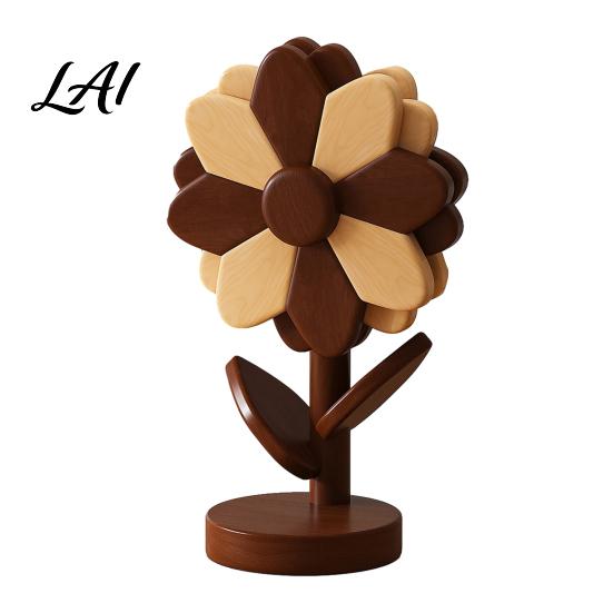 Farmhouse Kitchen Decor Accessories Sunflower Trivets for Hot Dishes Heat Resistant Beech Wood Pot Holder Natural Trivet Set Decorative Tree