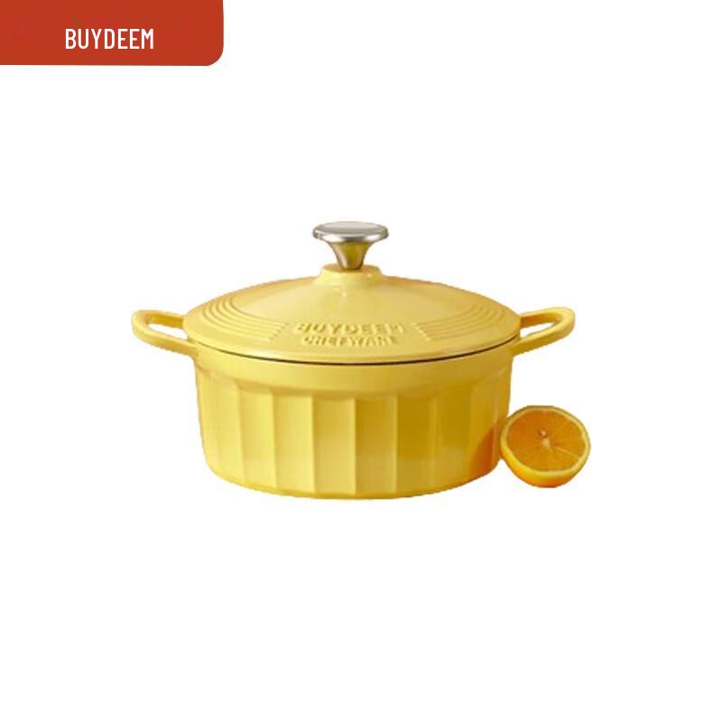 Buydeem Enamel Cast Iron Stew Pot