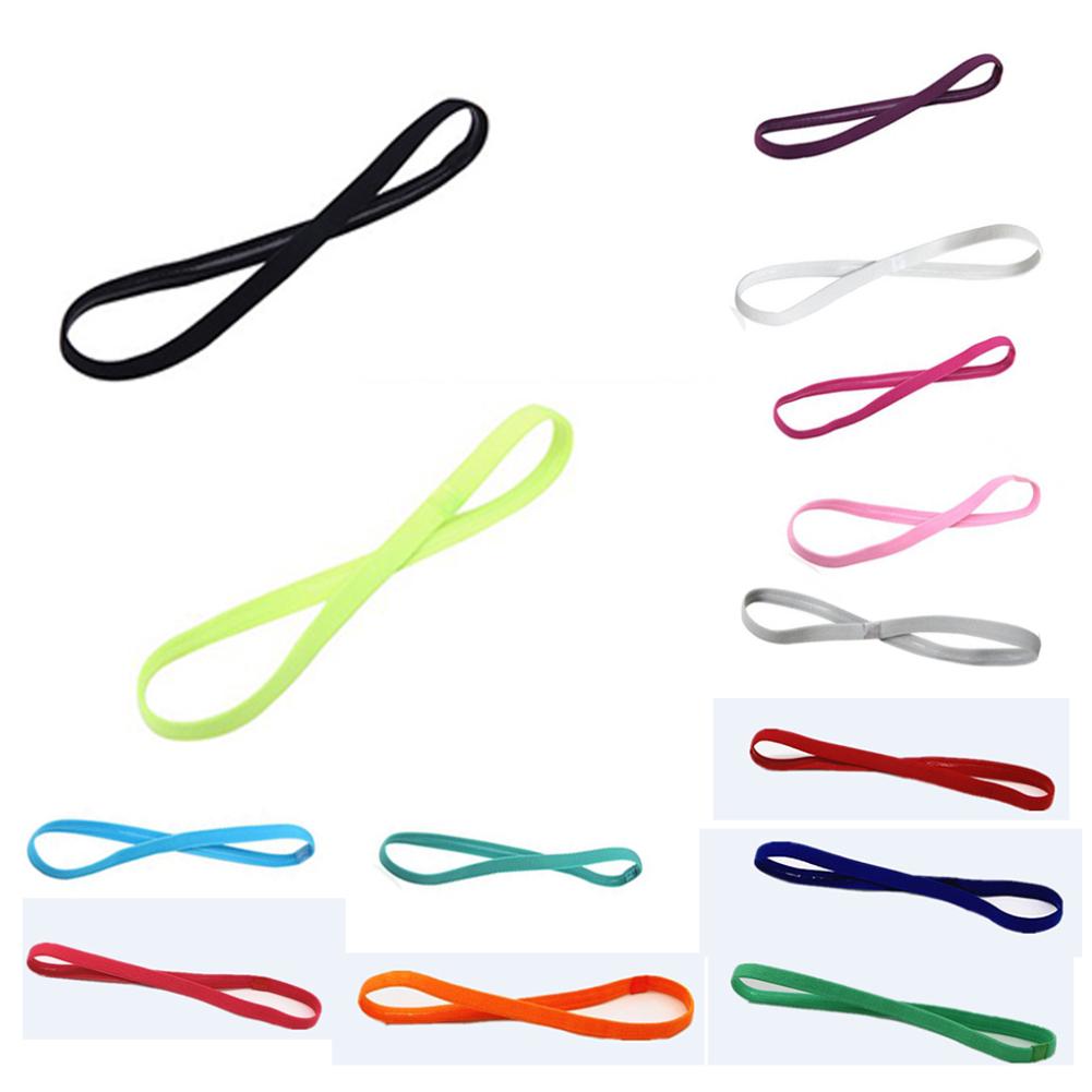 Yousheng Sports Gym Løpehår Elastisk bånd Candy Color Pannebånd Kvinner Anti-skli Yoga