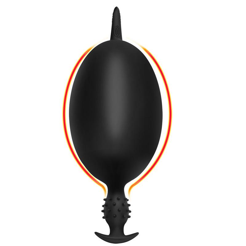 Liquid Silicone Anal Plug – Inflatable Eel Design Deep Insertion Stretcher for Men & Women, Extra-Length Rear Toy for Adults