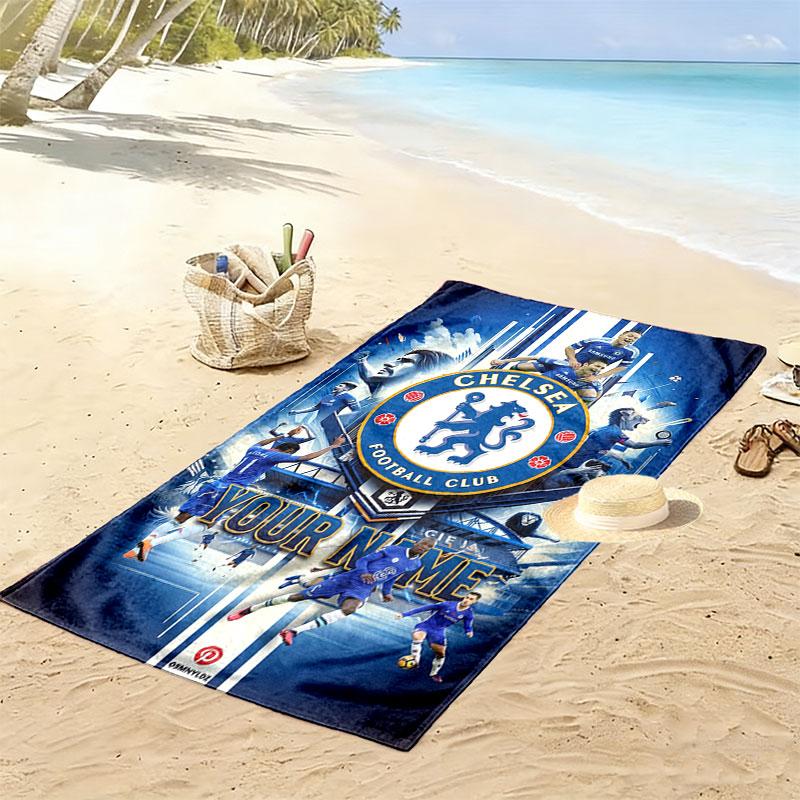 Custom Chelsea Print Beach Towel, Large Soft Quick Dry Towel for Beach Camping Swimming