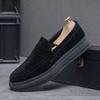 Fashion Spring Khaki Casual Loafers Men Comfortable Breathable Suede Casual Shoes Man Slip-On Platform Shoes For Men zapatos para hombre