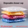 Thickened Waterproof Elastic PE Shower Caps for Women
