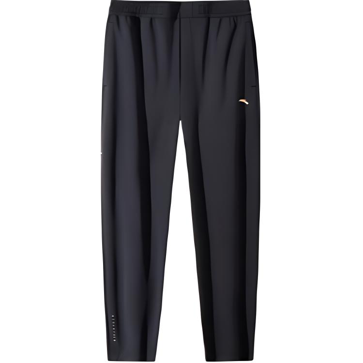 

Anta Casual Simple Solid Color Straight Leg Elastic Fleece Knitted Sports Pants Women bottoms Black 162447511N-1 L