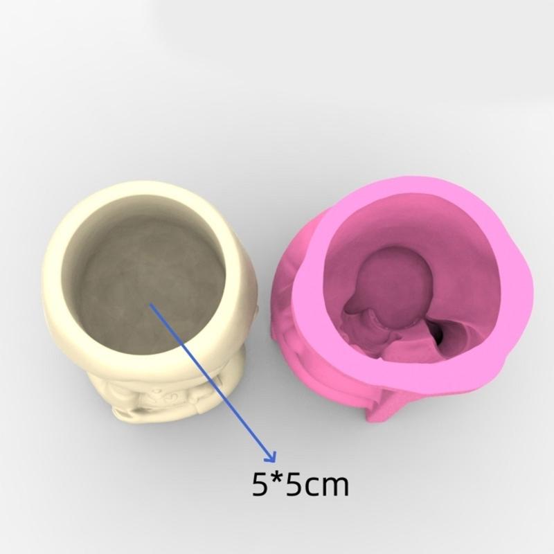 Cute Girl Planter Silicone Mold For Resin Cement Crafts Reusable DIY Flowerpot Design Flower Pot Making Mould