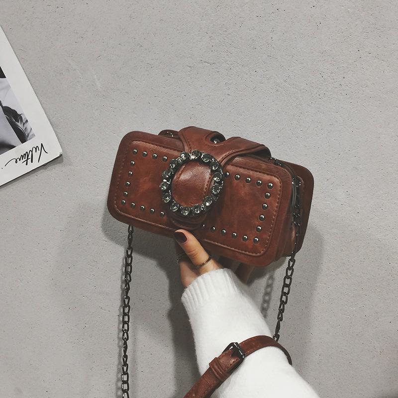 Luxury Handbags For Women Diamonds Crossbody Bags Vintage Square Bag Tote Casual Brand PU Leather Handbag Ladies Bag